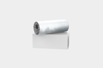 heavy duty garbage bag isolated on white background. 3d illustration