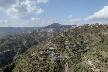 Obraz premium Aerial View In Shimla, Himachal Pradesh, India.