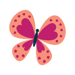 Butterfly icon isolated on white background for your web and mobile app design. design element illustration with an animal theme