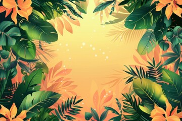 Summer Background illustration created with Generative AI