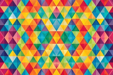 Fototapeta premium Vibrant Geometric Polygonal Pattern with Multicolored Triangles