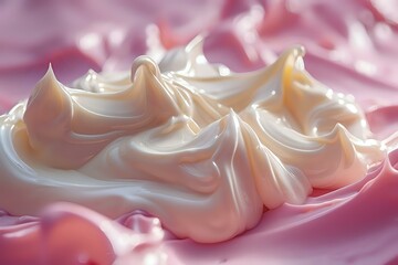 Delicate Appeal: Soft Pink Palette with Glistening Creamy Substance