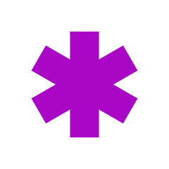 Fototapeta premium Healthcare star of love health medical symbols and minimalist vector icons for pharmacy, science, and health businesses