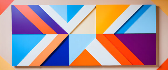 illustrazione con elementi geometrici a tema astratto contemporaneo