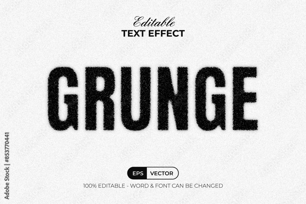 Fototapete grunge text effect style. editable text effect vector.