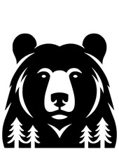 Bear SVG, Bear Head SVG, Forest SVG, Wooden SVG, Animal SVG, Honey SVG, Bear Portrait SVG, Bear Silhouette, Bear Vector, Clipart, Cut file for Cricut SVG, JPG, PNG