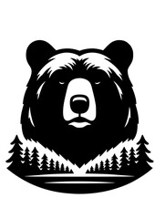 Bear SVG, Bear Head SVG, Forest SVG, Wooden SVG, Animal SVG, Honey SVG, Bear Portrait SVG, Bear Silhouette, Bear Vector, Clipart, Cut file for Cricut SVG, JPG, PNG