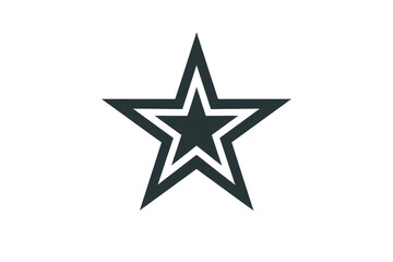 Black star outline icon on transparent background. Perfect for logos, graphic design, decoration, and more.