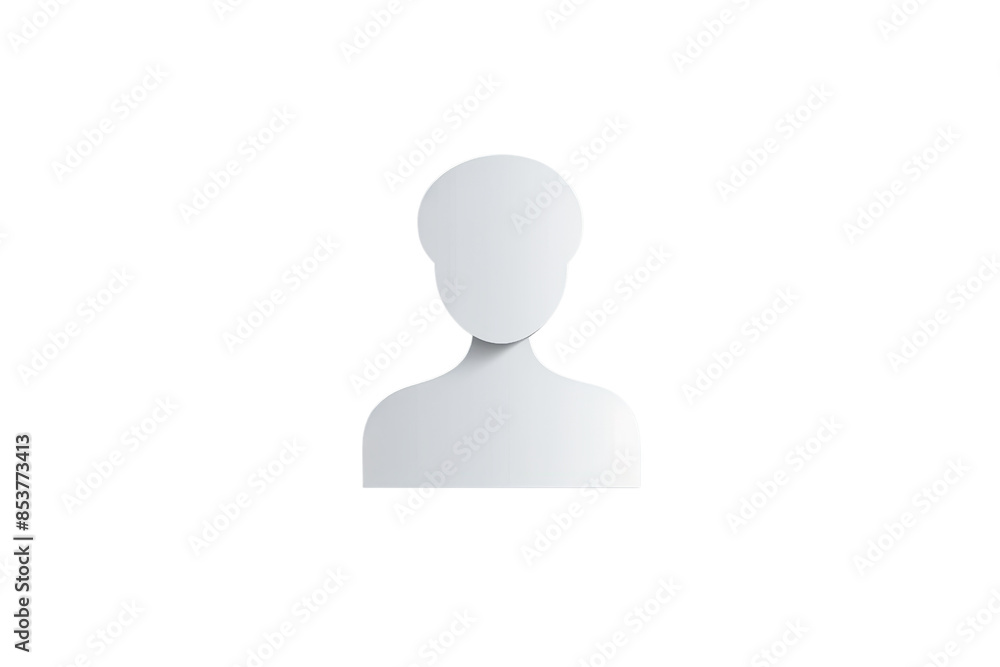 Poster minimalistic flat avatar icon representing a user profile or placeholder image with a simple and cle
