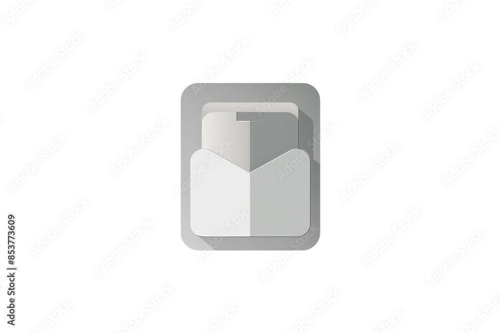 Poster vector illustration of a folder with enclosed document symbolizing file storage and organization in 