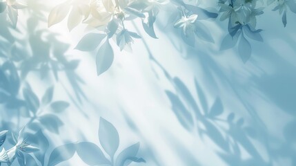 Serene Floral Shadows, Generative AI