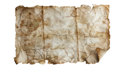 Fototapeta premium Old parchment paper on white background