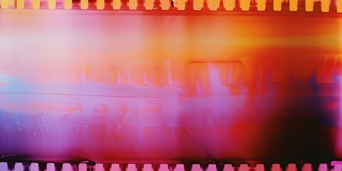 Distorted Film Negative with Orange and Pink Hues