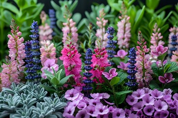 Digital Composite of a Verdant, Peaceful Garden Scene