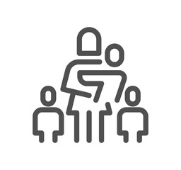 Family related icon outline and linear vector.

