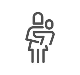 Fototapeta premium Family related icon outline and linear vector. 