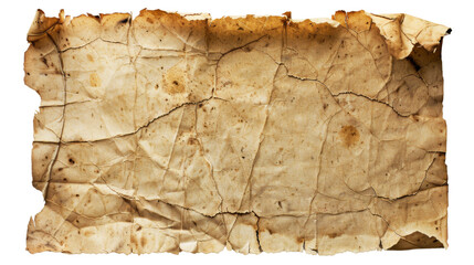 Fototapeta premium Old parchment paper on white background
