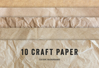 10 Brown Paper Texture, Craft Package Backgrounds