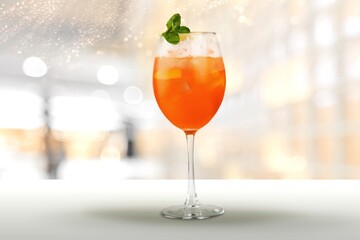cold sweet aperol spritz alcohol cocktail