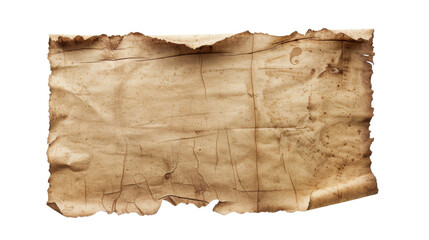Fototapeta premium Old parchment paper on white background