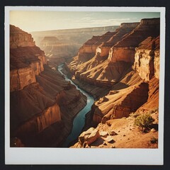 Warm Canyon A Polaroid Journey Through Nature