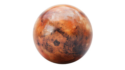 Fototapeta premium Mars planet isolated on white background