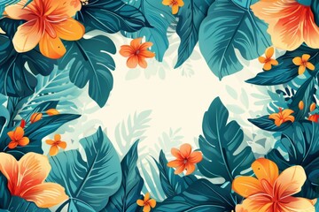 Summer Background illustration created with Generative AI