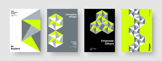Fototapeta premium Isolated Brochure Template. Geometric Poster Design. Creative Banner Layout. Background. Book Cover. Business Presentation. Report. Flyer. Catalog. Advertising. Portfolio. Newsletter