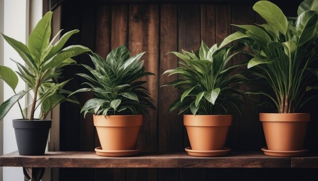 A bright room full of green plants in terracotta pots, showcasing a beautiful indoor garden that brings nature inside