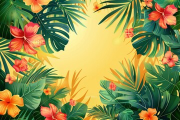 Summer Background illustration created with Generative AI