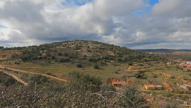 panoramic  view of Morales del Rey, small rural village in zamora Spain