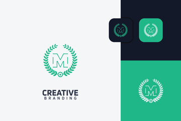 M Letter Trademark Brand Logo