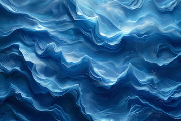 Obraz premium Minimalistic Blue Water Waves