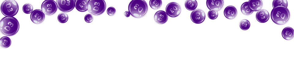 Vitamin D3 round capsules.