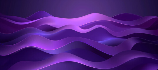 Obraz premium Purple Gradient Abstract, Soft Waves and Shadows