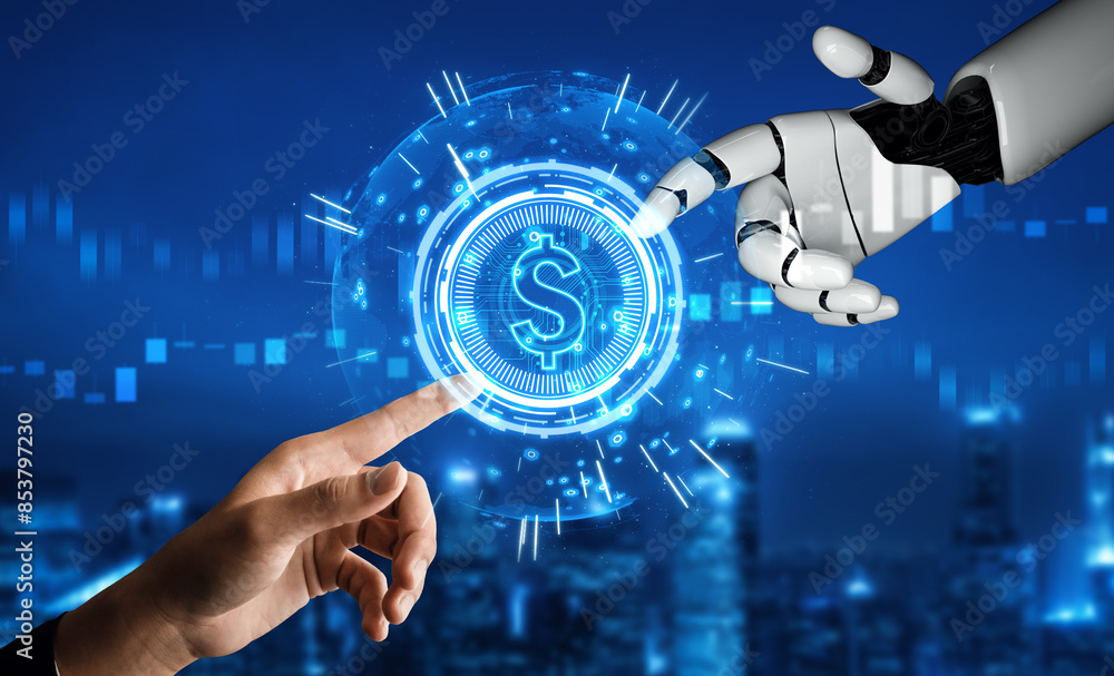 Aufkleber mlp 3d rendering futuristic robot technology development, artificial intelligence ai, and machine le