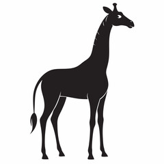 giraffe silhouette vector