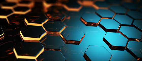 Modern Hexagonal Design with Contrasting Colors