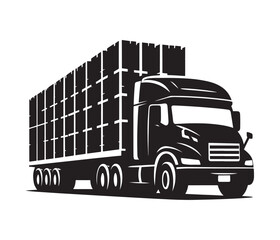  truck silhouette vector,  truck vector illustration © Visionary Vault