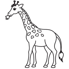 giraffe cartoon isolated on white