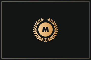 Fototapeta premium M Letter Trademark Brand Logo