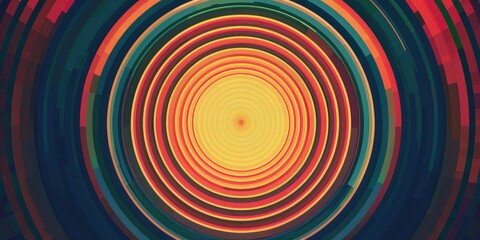 Obraz premium Vibrant Concentric Circles Design