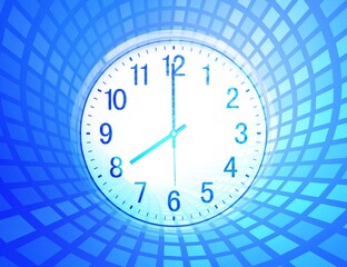 Minimalist style wall clock showing time