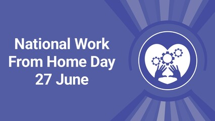 National Work From Home Day web banner design illustration