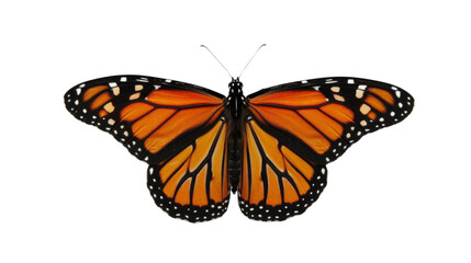 Fototapeta premium Butterfly orange on white background 