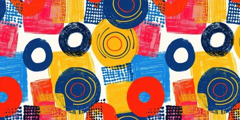 a image of a colorful abstract painting with circles and dots