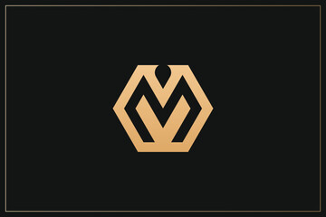 M Letter Trademark Brand Logo