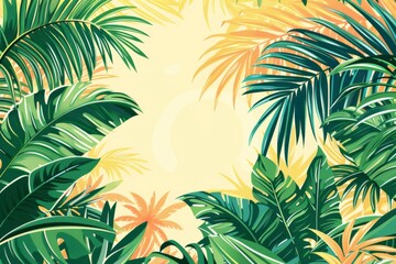 Summer Background illustration created with Generative AI