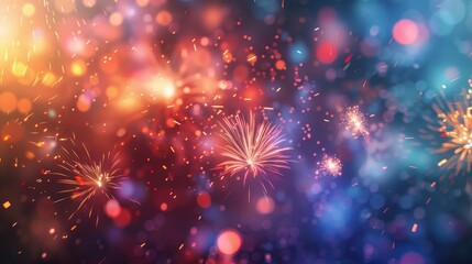 Fototapeta premium Stunning Fireworks Display Generative AI