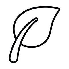 Simple Leaf icon. The icon can be used for websites, print templates, presentation templates, illustrations, etc